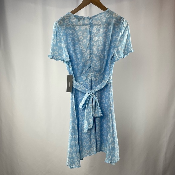 NWT Lulus Garden Explorer Floral Print Mini Dress in Light Blue Size Small - Picture 6 of 8